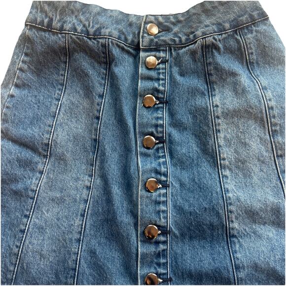 BDG Denim Jean Skirt Mini Size Small Buttons Up - Picture 3 of 12